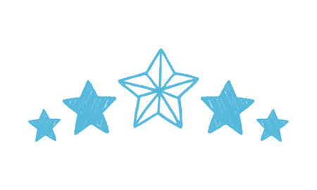 Vector illustration of a star in hand drawn style.のイラスト素材