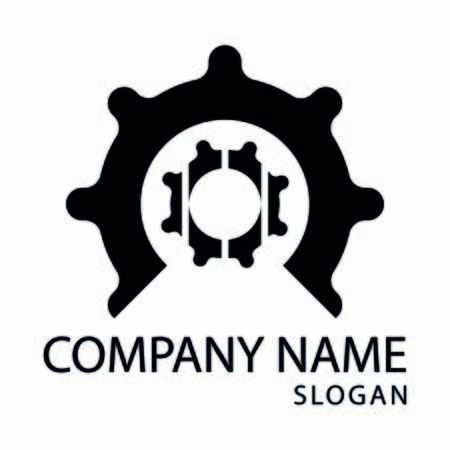Gear Logo Illustration Vector Graphicのイラスト素材