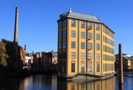 Museum of Work(Arbetets museum), this house was a weaving mill during the 20th century. Now it's the landmark of Norrkoping, Sweden.のeditorial素材