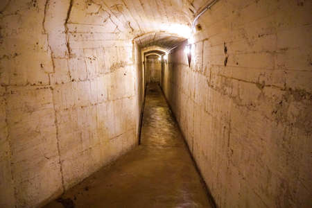 Tunnels under Four-Eight Highland, a war history tunnel near Qixingtan Beach in Hualien, Taiwan.のeditorial素材