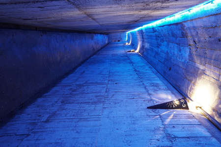 Tunnels under Four-Eight Highland, a war history tunnel near Qixingtan Beach in Hualien, Taiwan.のeditorial素材