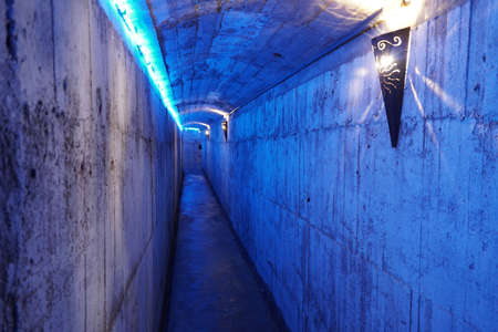 Tunnels under Four-Eight Highland, a war history tunnel near Qixingtan Beach in Hualien, Taiwan.のeditorial素材