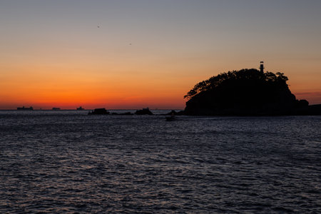 Sunrise on the coastの写真素材