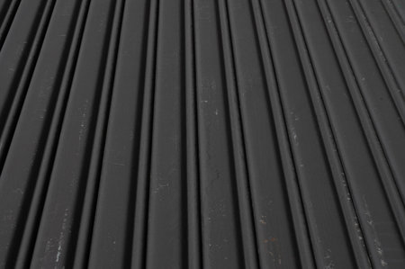 Close-up of gray painted shutter door pattern