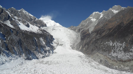 Snow mountain, chinaの写真素材