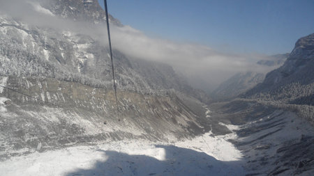 Snow mountain, chinaの写真素材
