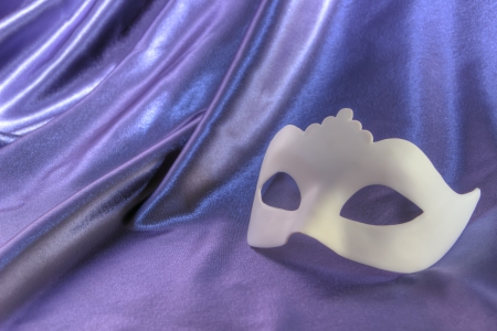 Carnival mask white unisex against the blue theater の写真素材