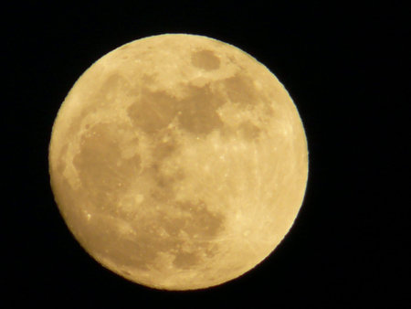 red moon with spots