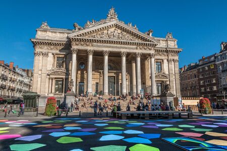 The Brussels Stock Exchange Building Brussels Belgium Western Europe.のeditorial素材