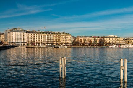 View on lake Geneva.のeditorial素材