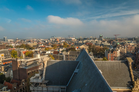 View of Amsterdam in Netherlandsの写真素材
