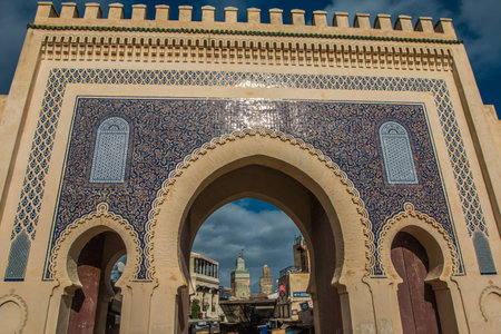 The Blue gate in Fez Moroccoのeditorial素材