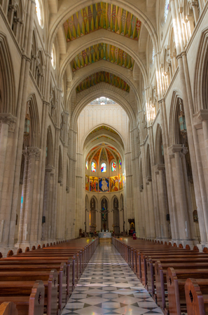 Inside Almudena cathedral in Madridのeditorial素材