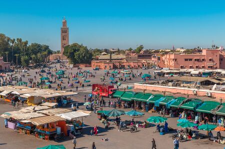 Jemaa el-Fnaa square in Marrakechのeditorial素材