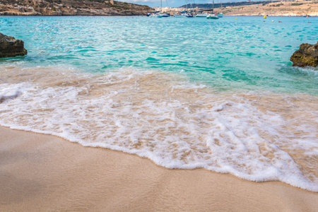 Blue Lagoon in Maltaの写真素材