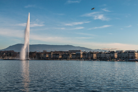 Nice view of Geneva in Switzerlandのeditorial素材