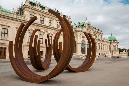 Belvedere Palace in Vienna Austriaのeditorial素材