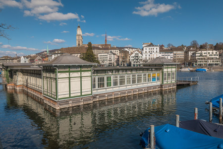 View of Zurich cityのeditorial素材