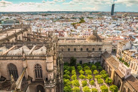 Panoramic view of Seville SPainの写真素材