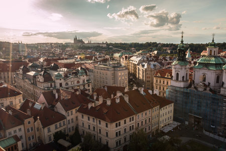 Panoramic view of Pragueのeditorial素材