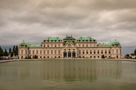 Belvedere Palace in Vienna Austriaのeditorial素材