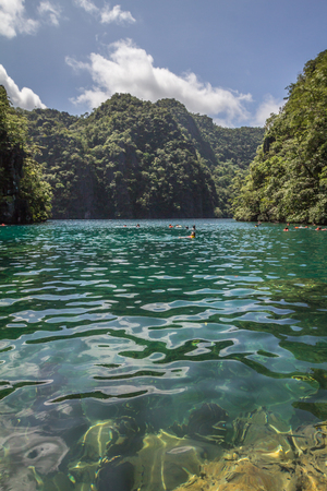 Kayangan Lake in Palawan Philippinesの写真素材