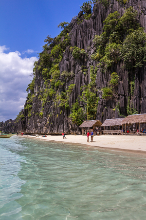 Nice beach in Palawan Island Philippinesの写真素材