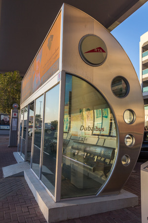 Bus stop in Dubaiのeditorial素材