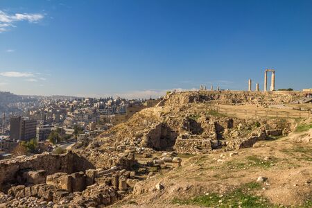 Citadel in Amman Jordanの写真素材