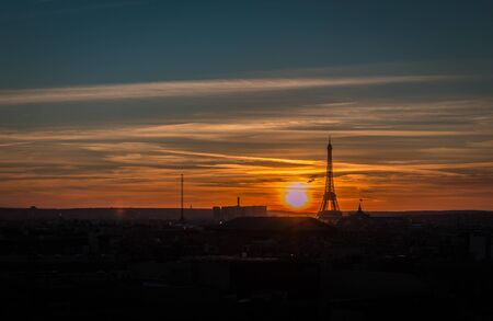 Sunset in Parisの写真素材