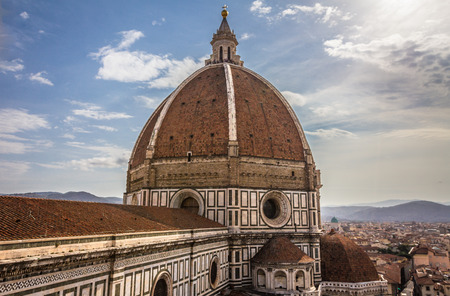 The Dome of Florence Cathedral in Italyの写真素材