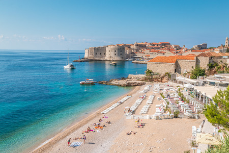 Beach in Dubrovnikの写真素材