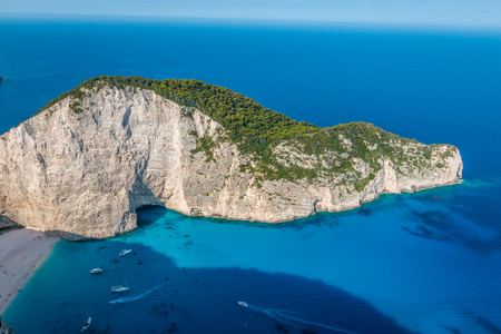 View of Navagio Beach Zakynthosの写真素材