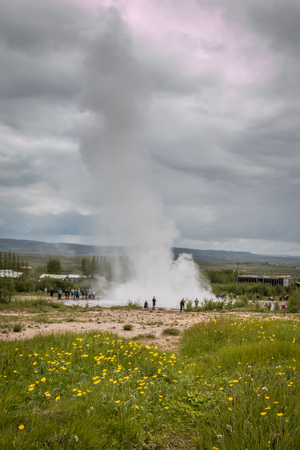 Geysir in Icelandの写真素材