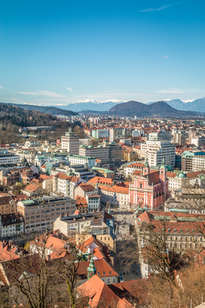 View of Ljubljana Sloveniaの写真素材