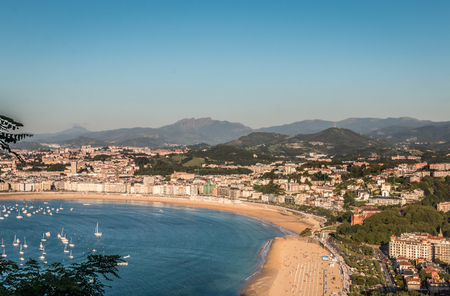 Beach in San Sebastian Basque Spainの写真素材