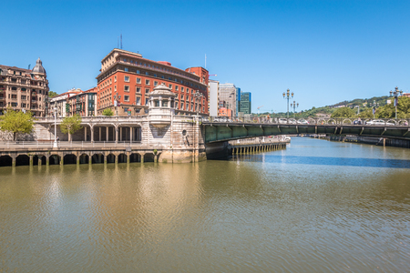 Bridge in Bilbao Spainの写真素材