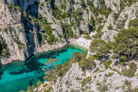 La calanques near Marseilles Franceの写真素材