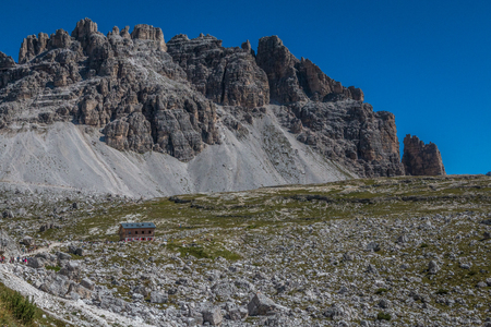 Dolomites hike Italyの写真素材