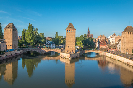 Pont couverts in Strasbourgの写真素材