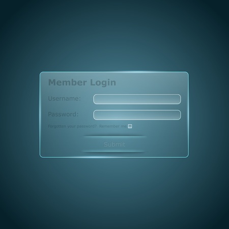  glass login form for the webのイラスト素材