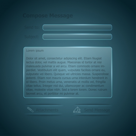 glass e-mail form for the webのイラスト素材