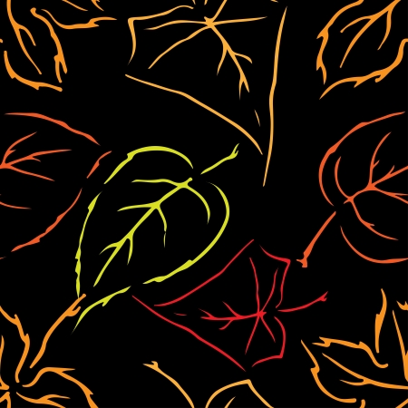 Seamless pattern on leaves themeのイラスト素材