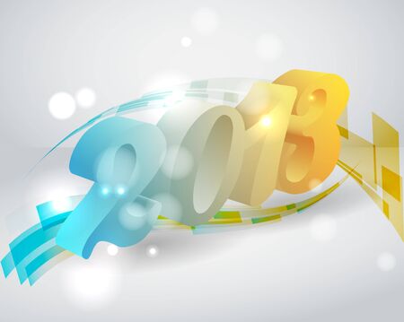 3d color 2013 on stylish bacgroundのイラスト素材