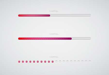 Collection of modern preloaders and progress loading barsのイラスト素材