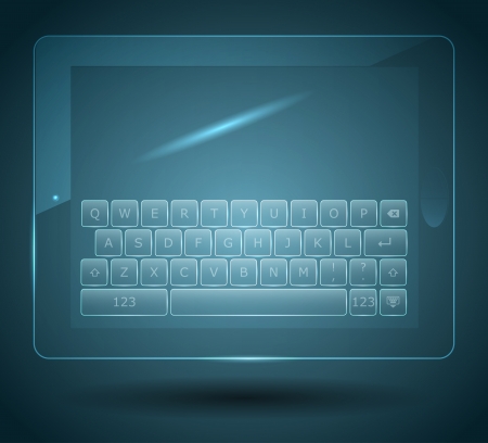 Virtual keyboard for tablet and smartphoneのイラスト素材