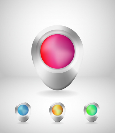 Map pointer iconのイラスト素材