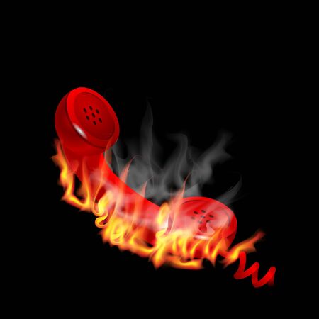  illustration of hot line iconのイラスト素材