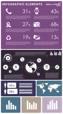High quality business infographic elementsのイラスト素材
