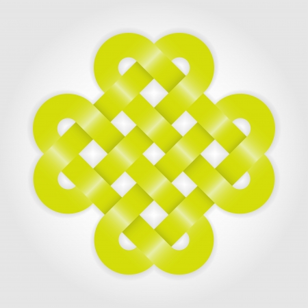 Green eternal knot concept in editable formatのイラスト素材